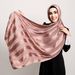 Unisex Solid color soft shimmering satin scarf women's scarf sunblock shawl Muslim_viptrois.com