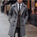 Loom Loom 2024 European Size Autumn Winter Men's Wool Coat Double Breasted Long Woolen Overcoat_viptrois.com