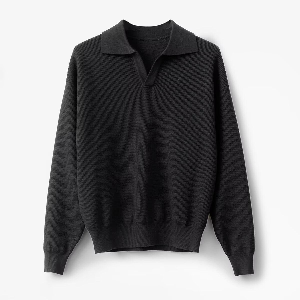 Men's Clothing Men's Lapel Sweater Men's Lazy Style Casual Loose Polo Sweater Autumn And Winter Feeling Pullover Fashion Jacket_viptrois.com