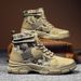 European Warm Series Xuanpin Camouflage Four Seasons Men's Trendy Casual Work Shoes Mid-top Martin Desert Combat Boots_viptrois.com