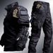 New Frog Suit, Tactical Top, T-shirt, Long-sleeved Camouflage Suit, CS Motorcycle Man, Dark Night Army Fan Set, Instructor Assault_viptrois.com