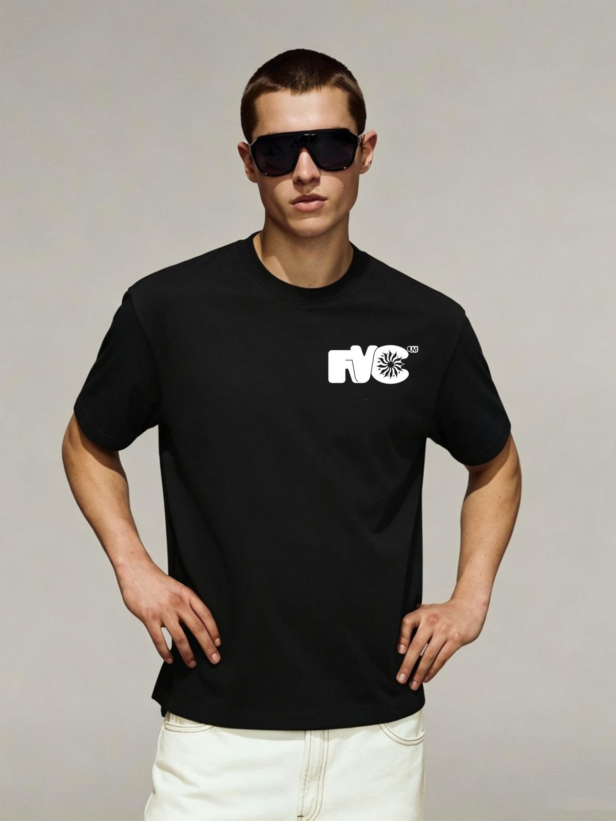 European Fashion Trendy Brand Light Luxury Men's Short Internet Celebrity Niche Hot NYC Letter High-end Round Neck Half Sleeve T-shirt_viptrois.com