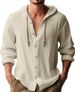 Men's Clothing Distribution Of Men's Casual Long Sleeved Shirts, Cotton And Linen T Shirts, Hooded Fashionable And Versatile Loose Beach Sweatshirts_viptrois.com