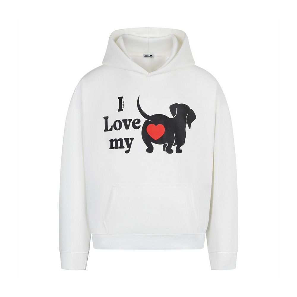 Funny Cartoon Puppy Print Loose Hoodie Men's Autumn Winter Casual Pullover Sweatshirt Vibe Trend_viptrois.com