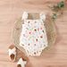 Mother & Kids Summer Girls Cute Casual Printed Fungus Fly Sleeve Romper One Piece Bodysuit Spot Wholesale_viptrois.com