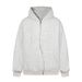 American Style Button Letter Irregular Zipper Hooded Sweatshirt Unisex Loose Casual Versatile Jacket Top_viptrois.com