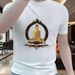 Men's Combed Cotton Short Sleeve T-Shirt round Neck Slim Fit Fashionable Print Top for Summer_viptrois.com