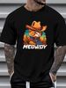 Funny Mashup Meowdy Cat Cow Hat Country Lover T-Shirt Size S-5XL Designer Clothes Versatile Top For Everyday Wear Stylish Soft Slightly Breathable_viptrois.com