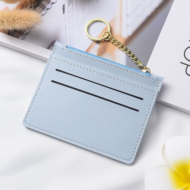 INNERSOi Ultra Slim Zip Around Card Holder Wallet For Women – RFID Blocking PU Leather (Black, Light Brown, Red, Light Blue, Pink, Lavender)_viptrois.com