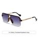 Men's Sunglasses New Half Frame Sunglasses, Retro Tortoise Shell Fashion Gradient Color Anti Ultraviolet Sunglasses_viptrois.com