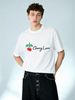 Cute Cherry Love Script Graphic Cotton T-Shirt Men's Casual Streetwear Tee_viptrois.com