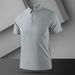Men's Clothing Summer Men's Business Polo Shirt Ice Silk Skin Friendly Comfortable Fabric Lapel Business Casual Fashion Trend Short Sleeve_viptrois.com