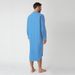 Muslim Pajamas, Long Sleeved Buttoned Solid Arab Shirt, Men's Robe_viptrois.com
