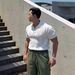Men's Clothing Factory Direct Sales Knitted Short Sleeved Men's Summer American High Street POLO Shirt Lapel Top High End Cool Pullover T_viptrois.com
