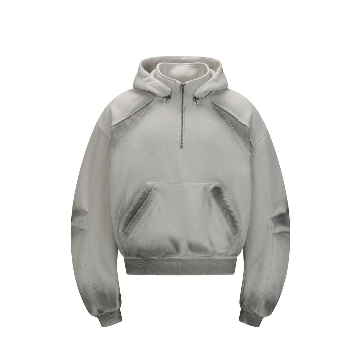 Men's Distressed Hoodie – Vintage Washed Cotton With Patchwork (Streetwear, 3 Colors)"_viptrois.com