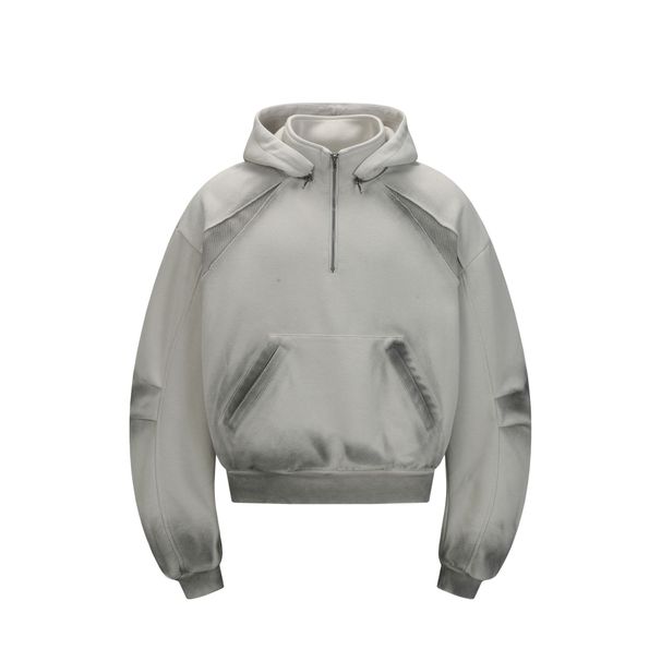 Men's Distressed Hoodie – Vintage Washed Cotton With Patchwork (Streetwear, 3 Colors)"_viptrois.com