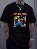 Vintage 1992 Dylan Dog T Shirt 90s 1990s Italian Horror Comics Stretched Streetwear Stylish Homme Unisex Fashion Graphic Summer Slightly Casual_viptrois.com
