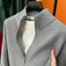 Men’s Zip-Up Knit Sweater – Trendy Slim-Fit Cardigan, Stretchable & Breathable Polyester, Crew Neck With Cable Knit Design_viptrois.com