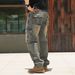Multi-pocket European And American Tooling Jeans Men's Wide Legs Loose Large Size Cross Mirror_viptrois.com