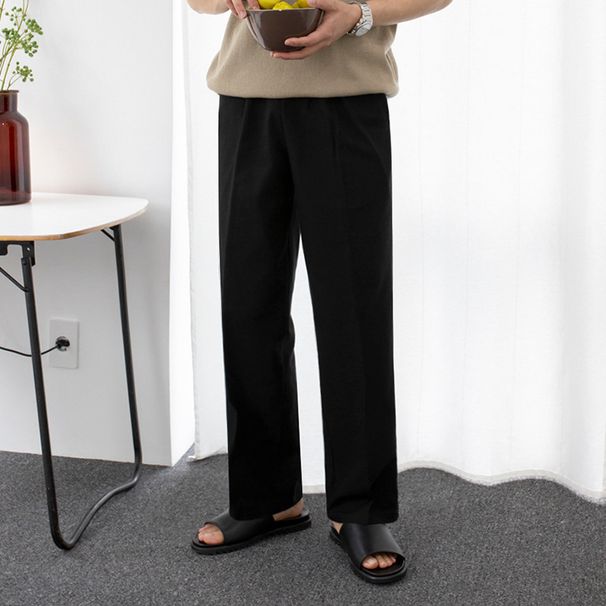 Men's Clothing Linen Nine Point Pants Trendy Loose Wide Leg Trousers Trendy Summer Thin Cotton And Linen Casual Pants_viptrois.com