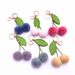 Bag Charm Fruit Keychain Car Cute Cherry Bag Keychain Fur Ball Plush Doll Cartoon Pendant Creative Accessories_viptrois.com