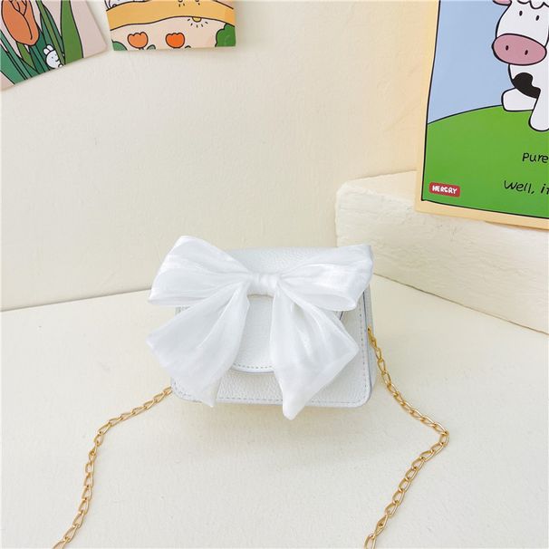 Cute Little Girl Children's Bag Fashionable New Bow Flower Shoulder Messenger Bag Chain Coin Purse_viptrois.com