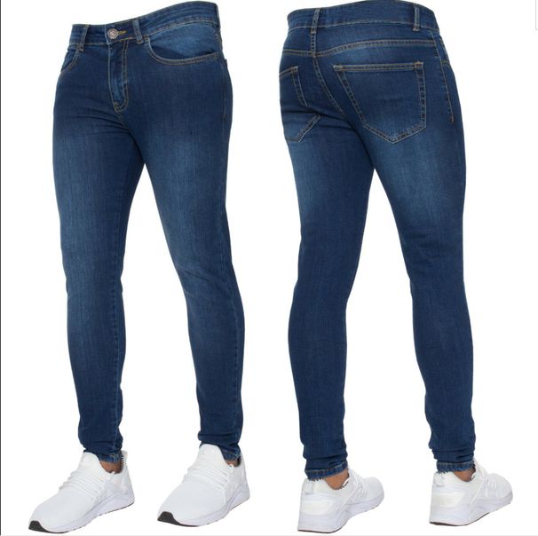 men's tight and trendy simple classic stretch jeans_viptrois.com