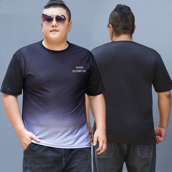 Men's Plus-size Clothing Weighing 200-300 Pounds, Oversized And Plump Belly T-shirt, Short-sleeved, Loose And Trendy Summer Wear For Fat Guys_viptrois.com