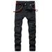 Men's Clothing Jeans Men's Wear Holes Fashion Small Straight Leg Men's Jeans Pants_viptrois.com