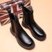 Boots Men's Niche Heightened Thick-soled Martin Boots Black Side Zipper High-top Casual Short Boots_viptrois.com