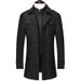 Men's Clothing Wool Blend Overcoat With Belt - Classic British Style Long Coat For Winter, Business & Casual Wear (Grey, Black, Navy, Camel, Brown)_viptrois.com
