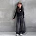 KA49 Black Stitching Jeans For Girls New Children's Miscellaneous European And American Jeans_viptrois.com