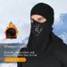 Winter Thermal Balaclava Face Mask With Filter - Windproof Fleece Lining For Men's Motorcycle, Skiing & Outdoor Sports - Stretchable Polyester (Black)_viptrois.com