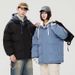 New Winter Thickened Short Coat Youth Outerwear Trendy Men's Cotton Padded Jacket With Hood Korean Style_viptrois.com
