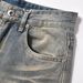 Men's Clothing Trend Micro Flared Jeans Men's Patch Pocket Split Patchwork Washed Wide-leg Pants_viptrois.com