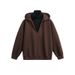 Cardigan Hooded Sweatshirt Trendy Brand Loose And Versatile Casual Men's And Women's Outerwear_viptrois.com