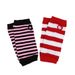 Unisex Knitted gloves with missing fingers anime stripes wearing fingers wrist cuff with false sleeves Thin children's fingers_viptrois.com