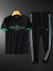 Men's Clothing men's new summer casual suit short sleeved T shirt and trousers men's ice silk modal men_viptrois.com