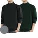 De Rong Hoodie Men's 2025 Autumn Semi-high Neck Loose Long-sleeved T-shirt Warm Base Layer For Young Men_viptrois.com