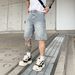Men's Clothing Men Summer New Cross Jeans Loose Straight Casual Five Point Pants_viptrois.com