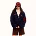 Eco-friendly Fabric American Retro Fleece Thickened Camouflage Cardigan Hooded Sweater Men And Women Loose American Retro Jacket Autumn And Winter_viptrois.com
