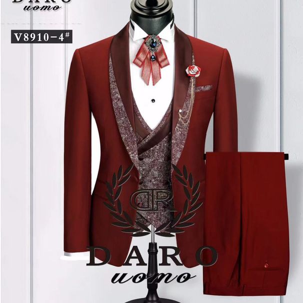 Men's Foreign Trade Plus Size Men's Suit Dress Three-piece African European And American SUIT Banquet Evening Suit Suit_viptrois.com