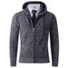 Men's Fleece-Lined Hooded Sweater Cardigan - Warm Knit Pullover For Winter, Plus Size Options (M-3xl, Grey/Navy/Burgundy/Brown)_viptrois.com