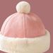 Kids'hats Baby with the pink series of autumn and winter boys and girls windproof ear warm knitted hat_viptrois.com