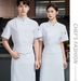 Men's Clothing Chef Work Clothes Short Sleeve Summer Thin Breathable Catering Fast Food Restaurant Hot Pot Restaurant Hotel Back Kitchen Fashionable_viptrois.com