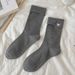 2025-year New Grey Heart-shaped Mid-calf Socks For Women, A Pile Of Women_viptrois.com