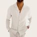 Men's Button-Up Shirt Jacket – Wrinkle-Resistant 100% Cotton (S-XXXL) | Slim-Fit Lapel Casual Blouse In 6 Colors (Sky Blue/Stone Grey)_viptrois.com