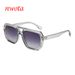Aviator Double Sunglasses Square Frame End Sunglasses That Make Your Face Look Small And UV Proof Polarized Sunglasses_viptrois.com