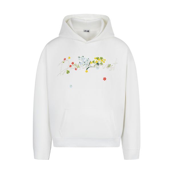 Trendy Brand Plant Vine Beaded Letter Hoodie Niche Loose Design Autumn Winter Men's Pullover Sweatshirt_viptrois.com