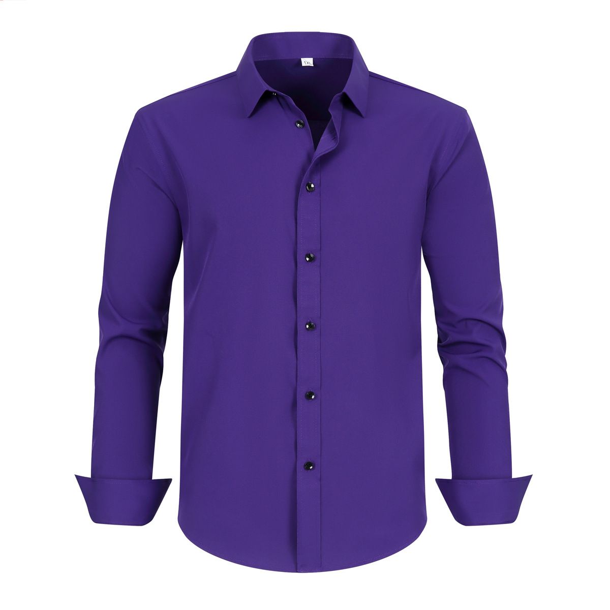 Men's Clothing Plus Size Four Sided Stretch Shirt Men's Wrinkle Resistant Large Size Loose Shirt_viptrois.com
